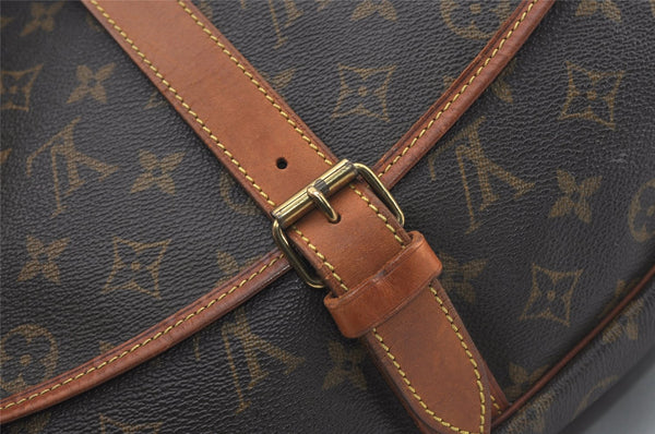 Authentic Louis Vuitton Monogram Saumur 35 Shoulder Cross Bag M42254 LV 9468I