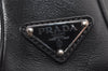 Authentic PRADA Vintage Leather Nappa 2Way Briefcase Business Bag Black 9469I