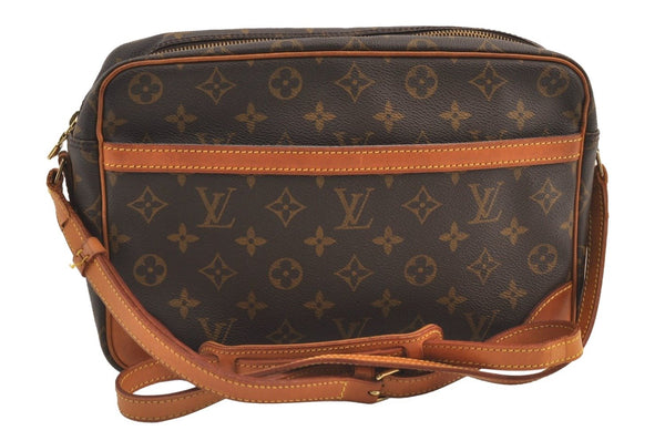 Authentic Louis Vuitton Monogram Trocadero 30 Shoulder Cross Bag M51272 LV 9472J