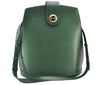 Authentic Louis Vuitton Epi Cluny Shoulder Bag Purse Green M52254 LV 9473I