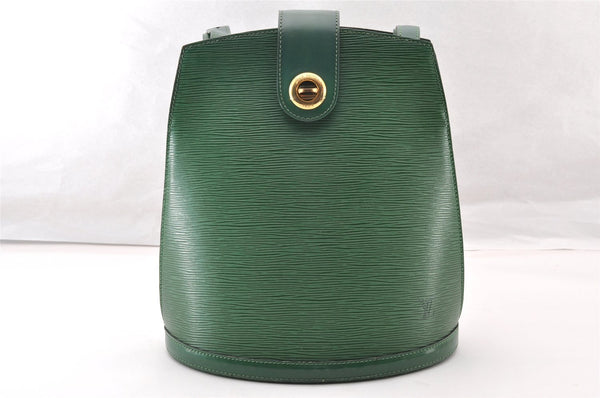 Authentic Louis Vuitton Epi Cluny Shoulder Bag Purse Green M52254 LV 9473I
