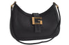 Authentic GUCCI Vintage Shoulder Bag Purse Leather 0014141 Black 9474I