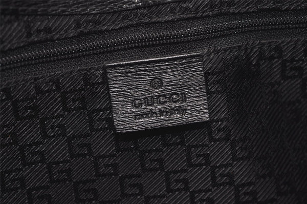Authentic GUCCI Vintage Shoulder Bag Purse Leather 0014141 Black 9474I