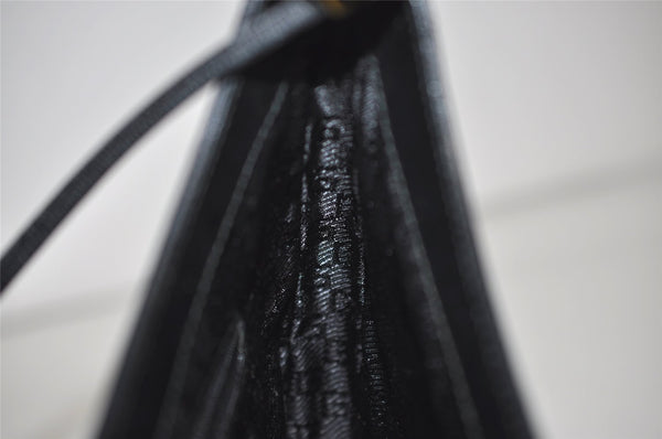 Authentic GUCCI Vintage Shoulder Bag Purse Leather 0014141 Black 9474I