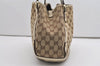 Authentic GUCCI Abbey Shoulder Tote Bag GG Canvas Leather 130736 Brown 9476I