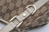 Authentic GUCCI Abbey Shoulder Tote Bag GG Canvas Leather 130736 Brown 9476I