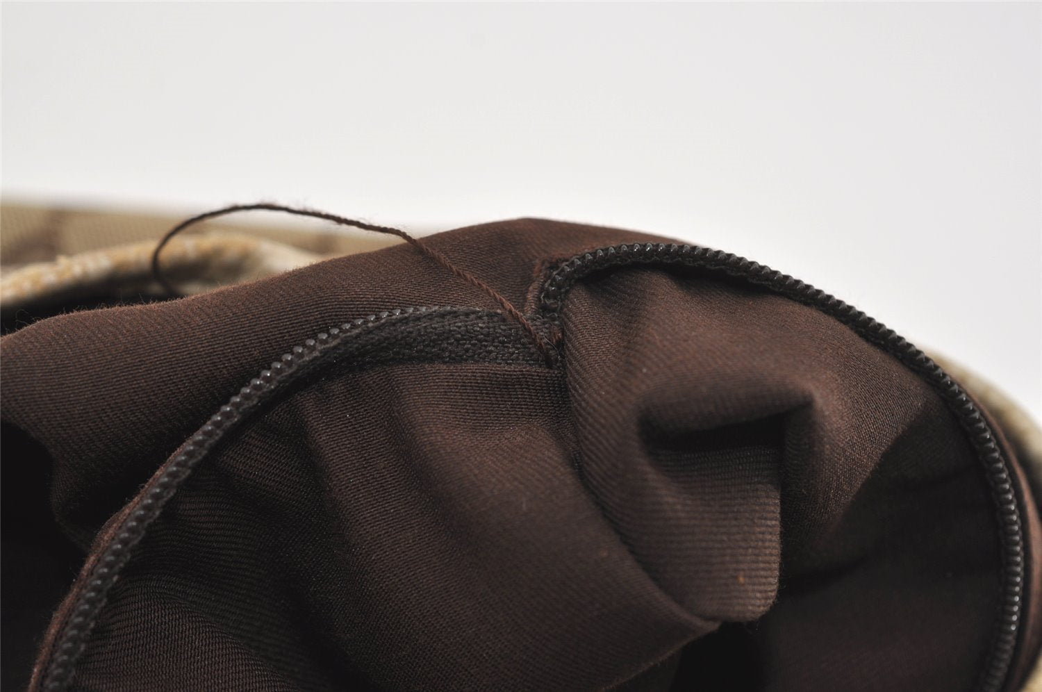 Authentic GUCCI Abbey Shoulder Tote Bag GG Canvas Leather 130736 Brown 9476I