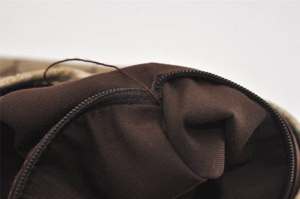 Authentic GUCCI Abbey Shoulder Tote Bag GG Canvas Leather 130736 Brown 9476I
