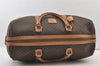 Authentic CELINE Macadam Blason Pattern Hand Boston Bag PVC Leather Brown 9476J