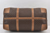 Authentic CELINE Macadam Blason Pattern Hand Boston Bag PVC Leather Brown 9476J