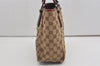 Authentic GUCCI Vintage Shoulder Tote Bag GG Canvas Leather 113019 Brown 9477I