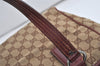 Authentic GUCCI Vintage Shoulder Tote Bag GG Canvas Leather 113019 Brown 9477I