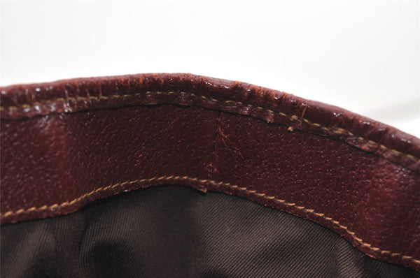 Authentic GUCCI Vintage Shoulder Tote Bag GG Canvas Leather 113019 Brown 9477I