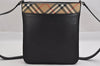 Authentic BURBERRY Nova Check Shoulder Cross Body Bag Purse Leather Black 9477J