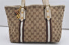 Auth GUCCI Sherry Line Shoulder Tote Bag GG Canvas Leather 137396 Brown 9478I