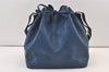 Authentic Louis Vuitton Epi Petit Noe Shoulder Drawstring Bag M44105 Blue 9478J