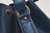 Authentic Louis Vuitton Epi Petit Noe Shoulder Drawstring Bag M44105 Blue 9478J