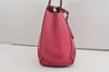 Authentic GUCCI Vintage Swing Large Shoulder Tote Bag Leather 354397 Pink 9479I