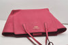 Authentic GUCCI Vintage Swing Large Shoulder Tote Bag Leather 354397 Pink 9479I