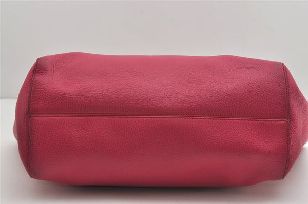 Authentic GUCCI Vintage Swing Large Shoulder Tote Bag Leather 354397 Pink 9479I