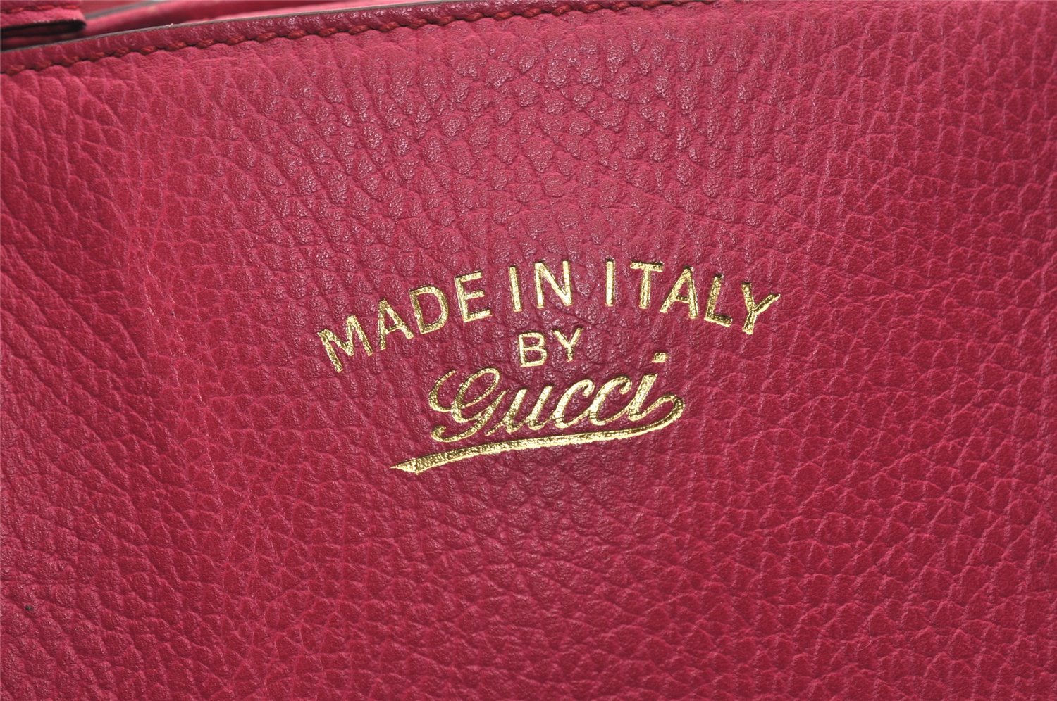 Authentic GUCCI Vintage Swing Large Shoulder Tote Bag Leather 354397 Pink 9479I