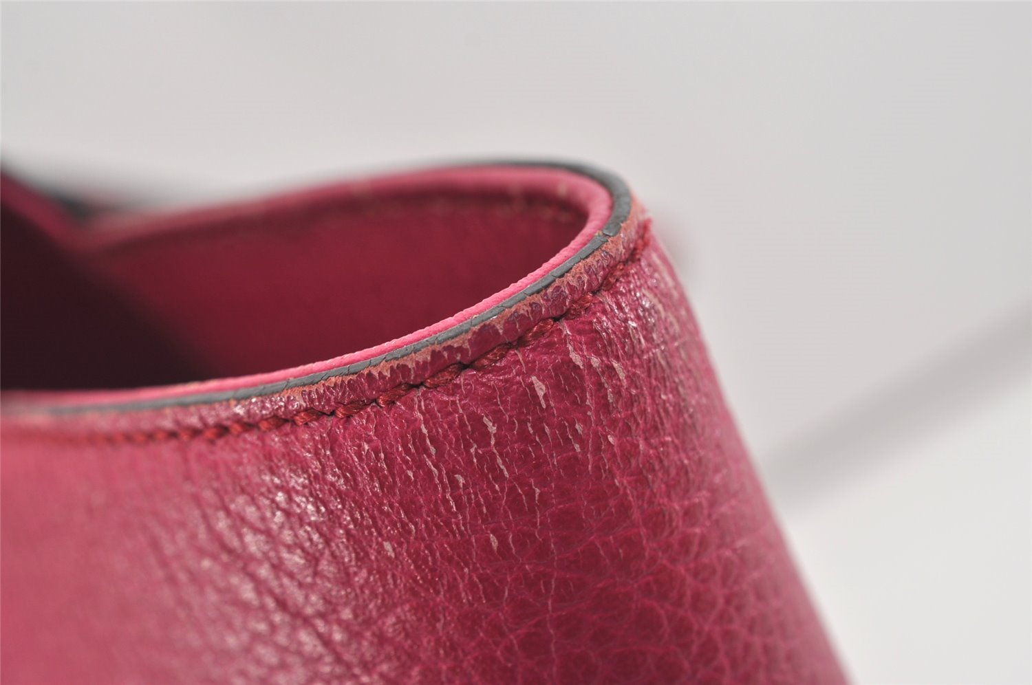 Authentic GUCCI Vintage Swing Large Shoulder Tote Bag Leather 354397 Pink 9479I