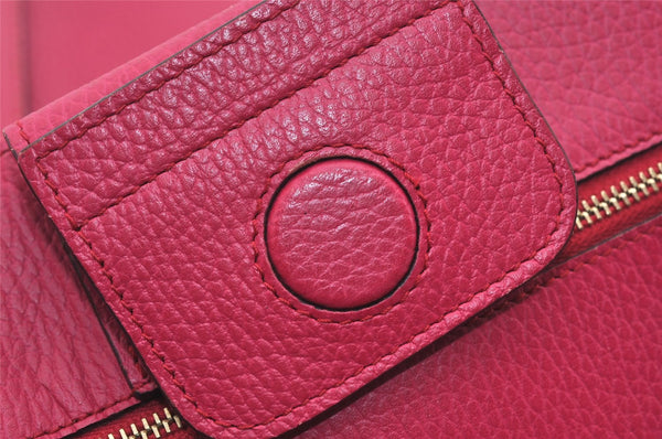 Authentic GUCCI Vintage Swing Large Shoulder Tote Bag Leather 354397 Pink 9479I