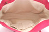 Authentic GUCCI Vintage Swing Large Shoulder Tote Bag Leather 354397 Pink 9479I