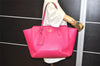 Authentic GUCCI Vintage Swing Large Shoulder Tote Bag Leather 354397 Pink 9479I