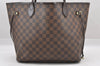 Authentic Louis Vuitton Damier Neverfull MM Shoulder Tote Bag N51105 LV 9480I