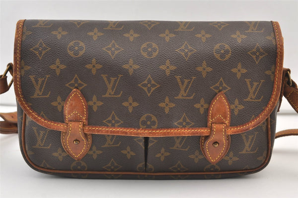 Authentic Louis Vuitton Monogram Gibeciere MM Shoulder Cross Bag M42247 LV 9480J