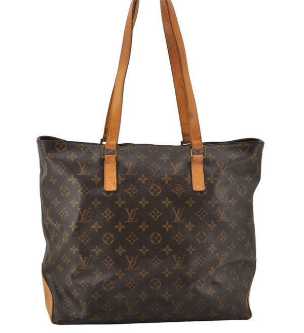 Authentic Louis Vuitton Monogram Cabas Mezzo Shoulder Tote Bag M51151 LV 9481I