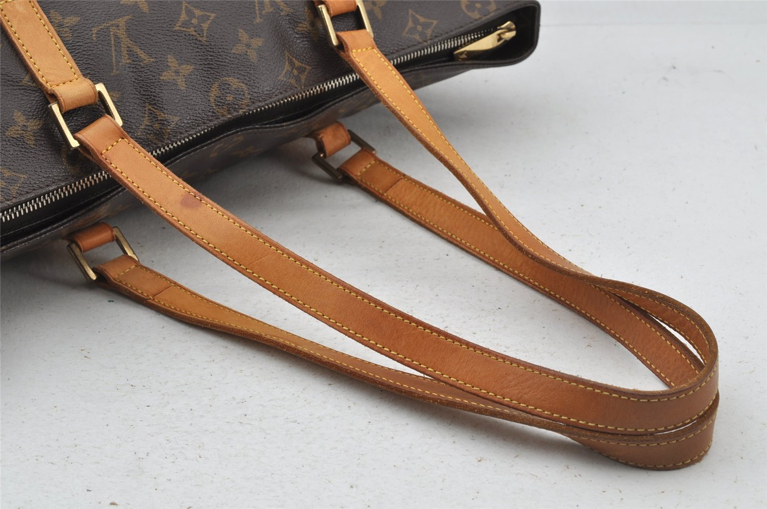 Authentic Louis Vuitton Monogram Cabas Mezzo Shoulder Tote Bag M51151 LV 9481I