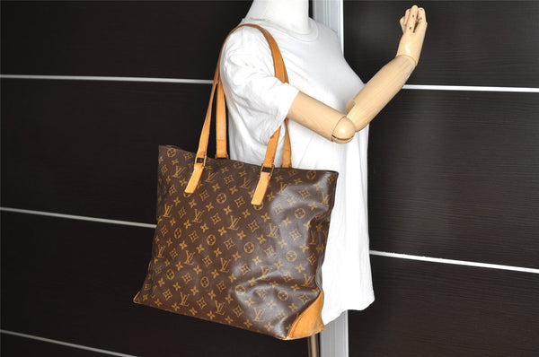 Authentic Louis Vuitton Monogram Cabas Mezzo Shoulder Tote Bag M51151 LV 9481I