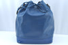 Authentic Louis Vuitton Epi Noe Shoulder Drawstring Bag Blue M44005 LV 9483I