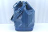 Authentic Louis Vuitton Epi Noe Shoulder Drawstring Bag Blue M44005 LV 9483I