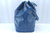 Authentic Louis Vuitton Epi Noe Shoulder Drawstring Bag Blue M44005 LV 9483I