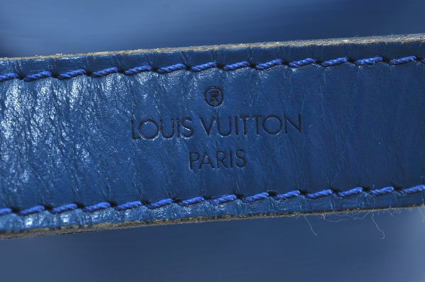 Authentic Louis Vuitton Epi Noe Shoulder Drawstring Bag Blue M44005 LV 9483I