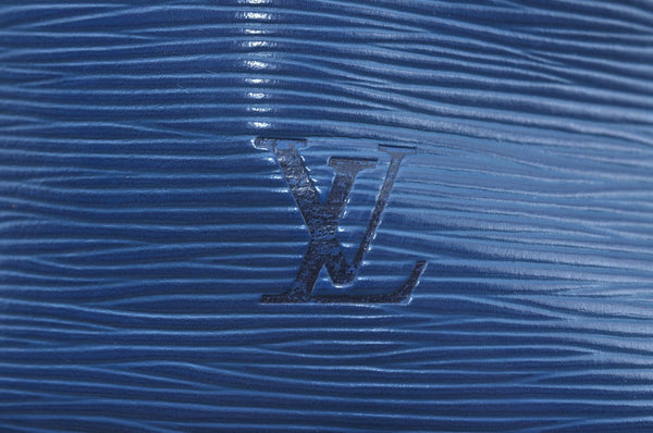 Authentic Louis Vuitton Epi Noe Shoulder Drawstring Bag Blue M44005 LV 9483I