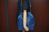 Authentic Louis Vuitton Epi Noe Shoulder Drawstring Bag Blue M44005 LV 9483I