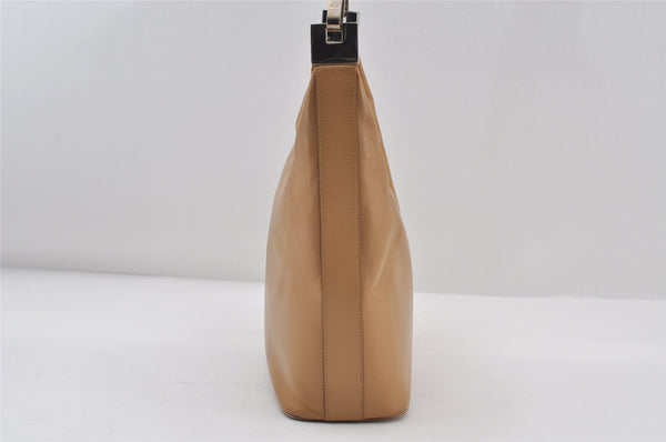 Authentic GUCCI Vintage Shoulder Bag Purse Leather 0013814 Beige 9486I