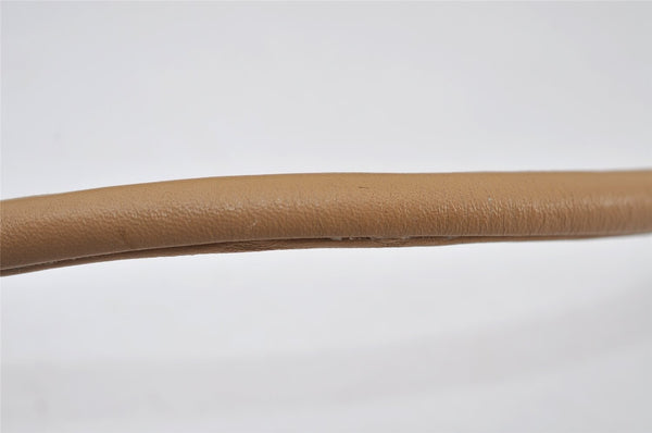 Authentic GUCCI Vintage Shoulder Bag Purse Leather 0013814 Beige 9486I