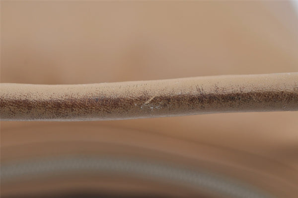 Authentic GUCCI Vintage Shoulder Bag Purse Leather 0013814 Beige 9486I