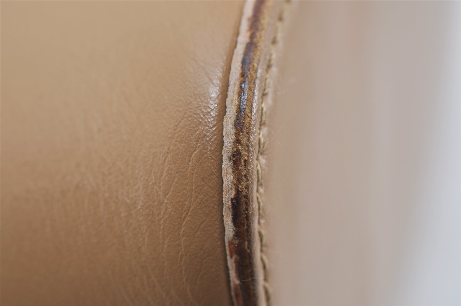 Authentic GUCCI Vintage Shoulder Bag Purse Leather 0013814 Beige 9486I