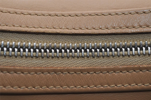 Authentic GUCCI Vintage Shoulder Bag Purse Leather 0013814 Beige 9486I