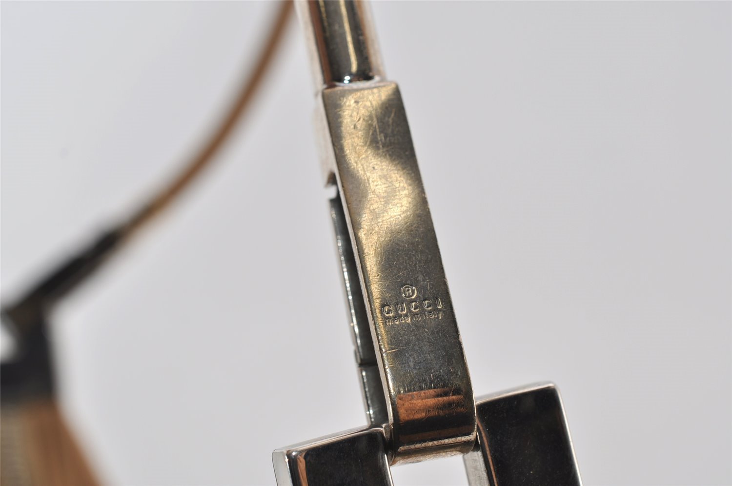 Authentic GUCCI Vintage Shoulder Bag Purse Leather 0013814 Beige 9486I