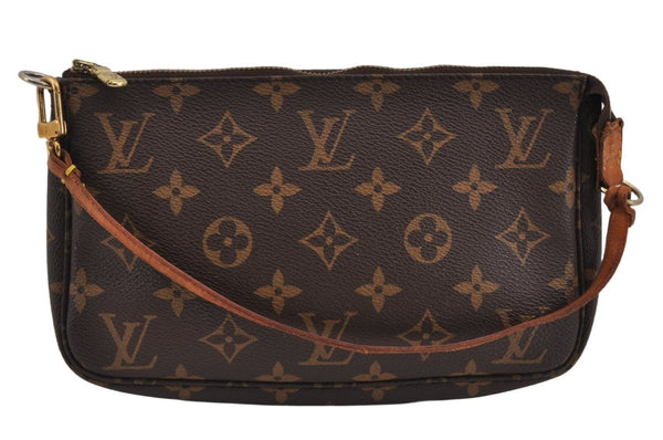 Authentic Louis Vuitton Monogram Pochette Accessoires Pouch M51980 LV 9486J