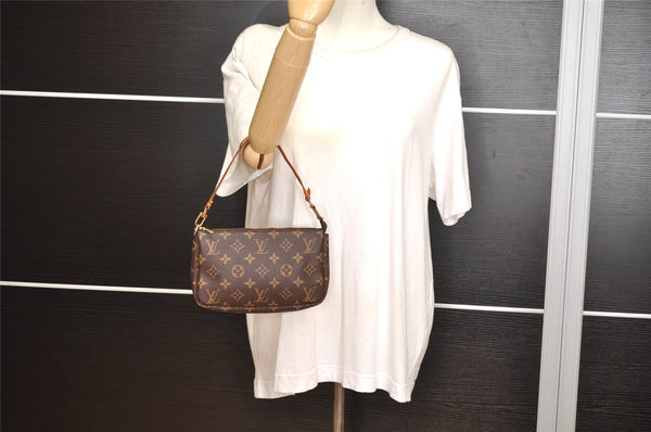 Authentic Louis Vuitton Monogram Pochette Accessoires Pouch M51980 LV 9486J