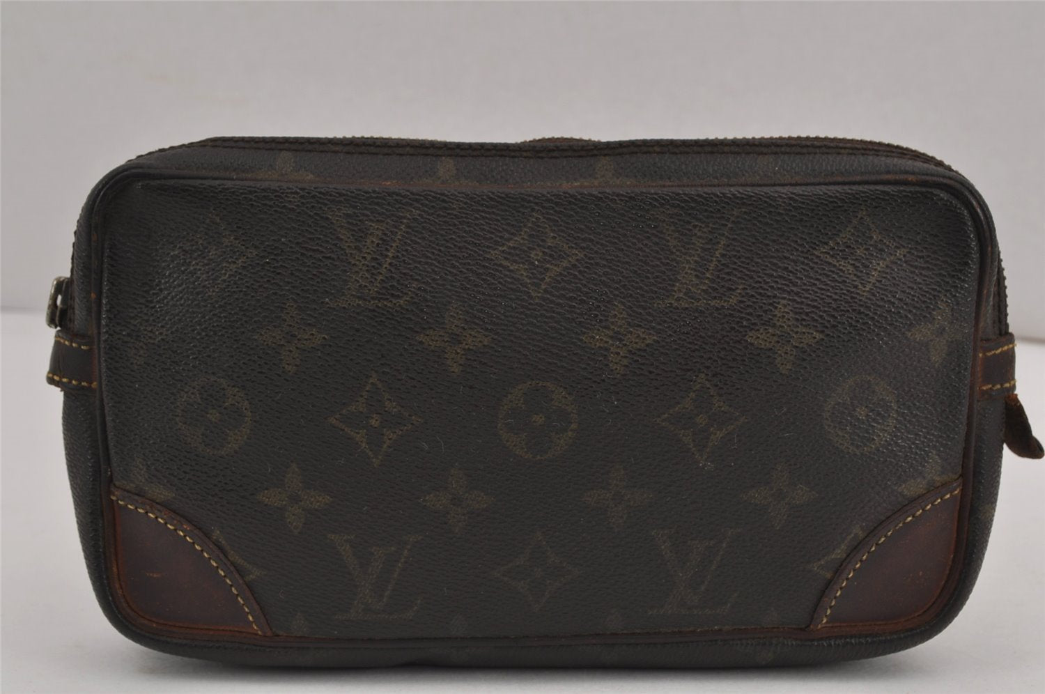 Auth Louis Vuitton Monogram Marly Dragonne PM Clutch Bag Old Model Junk 9489J