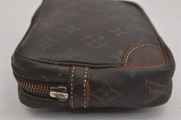 Auth Louis Vuitton Monogram Marly Dragonne PM Clutch Bag Old Model Junk 9489J